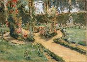 Max Liebermann, The Rose Garden in Wannsee with the Artist-s Daughter and Granddaughter